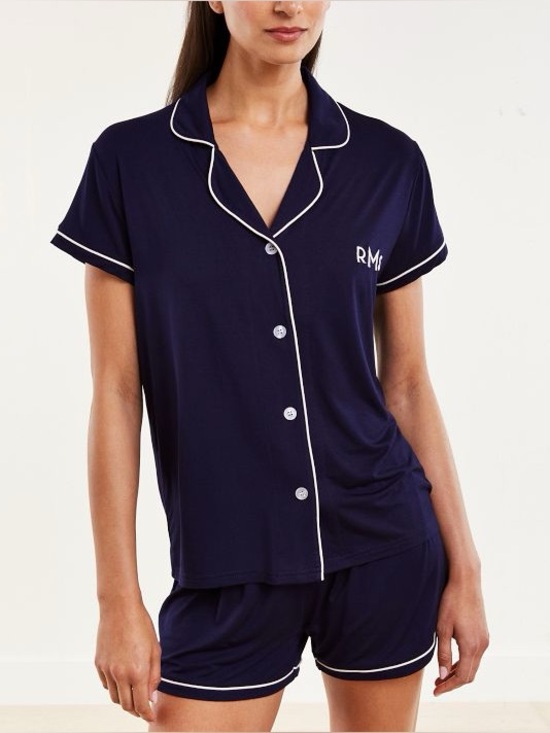 Toss Designs Other - Women's Navy Short Pajama with White Piping